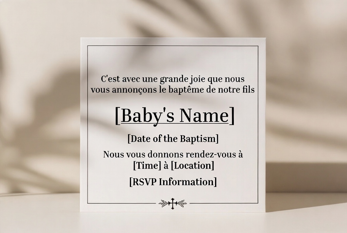Quel modèle de faire part choisir pour annoncer le baptême de votre bébé ?
