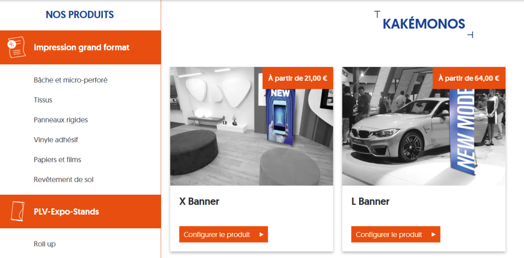 Achetez en ligne un kakémono extérieur